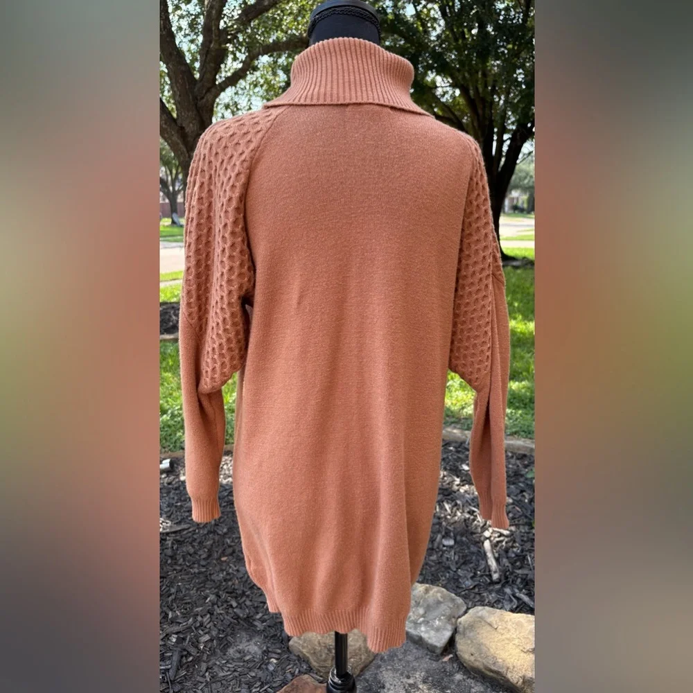 BB Dakota / Steve Madden; Warm Brown Long Sleeve Dress - Picture 6 of 10